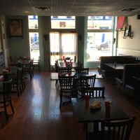 Dining area at Tongue in Cheek in St Paul