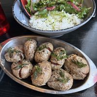 Smashed potatoes   at Tongue in Cheek in St Paul
