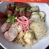 Vegan bacon dashi ramen   at Tongue in Cheek in St Paul