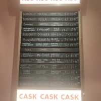 Beer menu, clearly marking vegan options. at Bundobust in Manchester