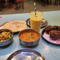 Three dishes at Bundobust in Manchester