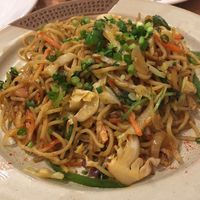 Nepalese chowmein - fried noodles with vegetables. at Aashirwad in Kanazawa