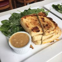 triple grilled cheese to the gods at Vegano in Montreal