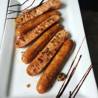 Amazing vegan sausage! Worth ordering the side!  at Vegano in Montreal