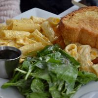 Mac and cheese at Vegano in Montreal