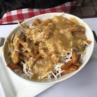 Putin, so so good but very filling. Main dish! Don't order more than one thing. at Vegano in Montreal