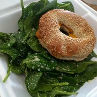 Bagel au fauxmage at Vegano in Montreal