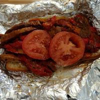 Stake sandwich at Vegano in Montreal