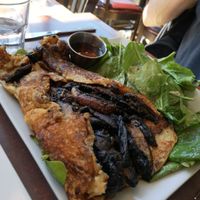 Crespini ai funghi... This is one of the best things I've eaten in my life! at Vegano in Montreal