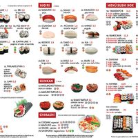 Menu 1 - vegan options labelled as VG at Yan Ken Pon - Mercado San Fernando in Madrid