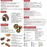 Menu 2 - vegan options labelled as VG at Yan Ken Pon - Mercado San Fernando in Madrid