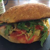 Delicious ‘chicken’ sandwich  at Stoned Pizza in Dublin