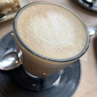 Oat milk latte at The Apple Pie in Ambleside