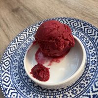Cherry sorbet   at Zaytinya in Washington