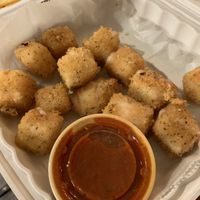 Vegan mozzarella bites  at The Hollow in Albany