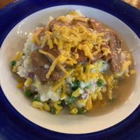 Vegan comfort bowl with chkn   at The Hollow in Albany