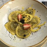 Sweet peas ravioli main course  at Alive in Vilnius