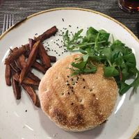jackfruit burger  at Alive in Vilnius
