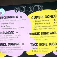 menu at Girls and Boys in Fitzroy