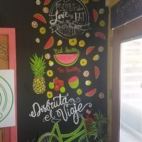 Veggie love decor! June 2017 at Tiki Fresh Food in Puerto Penasco