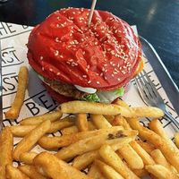 Bam Bam Buffalo Burger and Fries at The b.east in Brunswick East