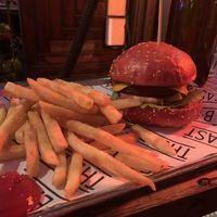 Vegan beyond burger and fries 🍟  at The b.east in Brunswick East
