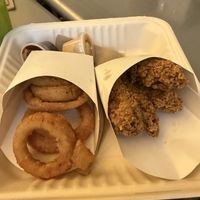 Onion rings and tenders   at HipCityVeg - Broad St in Philadelphia