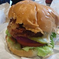 'Chicken' burger. Very good! at HipCityVeg - Broad St in Philadelphia