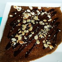 Dessert, auf Nachfrage als Galette statt Crêpe at Ty Veg in Perros-guirec