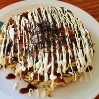 Vegan okonomiyaki at V-Ramen - Alvaro Obregon in Mexico City