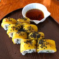 Plantain sushi - so good!  at V-Ramen - Alvaro Obregon in Mexico City