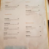 Menu part 2/3 at Venchi in Odense