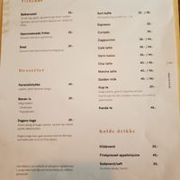 Menu part 3/3 at Venchi in Odense