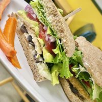 Joy's Golden Nugge
Avocado Slices, cheese, siced chick’en olives, onions, 
"Sandwich Stuffing" absolutely delicious 🤤   at Leonor's Mexican Restaurant in North Hollywood