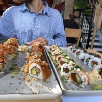 i recommend the kimchi roll and the carrot roll especially  at MakiMaki Sushi Green in Cologne