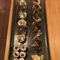 Classic Shiitake hoso maki, creamy sweet orange, sweet geisha in love   at MakiMaki Sushi Green in Cologne