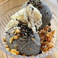 Black sesame ice cream! Wow   at MakiMaki Sushi Green in Cologne