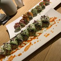 Rainbow and Avocado rolls at MakiMaki Sushi Green in Cologne