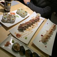 Portion sizes: the big plates are the specials at MakiMaki Sushi Green in Cologne