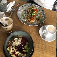Açaí Bowl and Chickpea Tofu Toast  at Coffee&Cake in Zadar