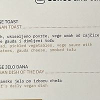 Menu May 2024 (I presume the cheese is vegan?)  at Coffee&Cake in Zadar