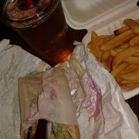 My falefal sandwich combo at Saca's Mediterranean Cuisine in Claremont