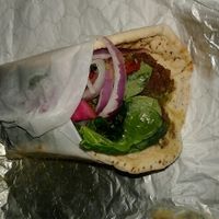Italian vegan falafel sandwich  at Saca's Mediterranean Cuisine in Claremont