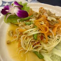 vegan Papaya Salad with tofu  at Jungle Kitchen in Ao Nang