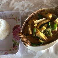 Red curry tofu  at Jungle Kitchen in Ao Nang