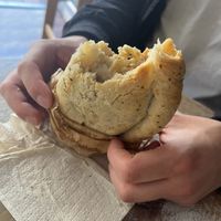Vg chicken and leek pasty  at Our Cornish Pasty Shop in Brighton