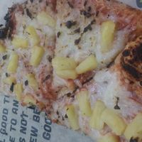 The cheese was a bit burnt too. at Urban Bricks Pizza - The Rim in San Antonio