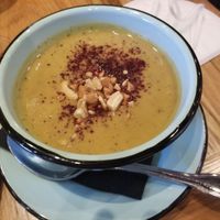 Cashew cream soup - vegan at Pharm Table in San Antonio