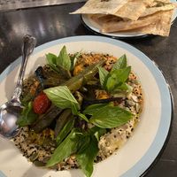 Hummus appetizer with flatbread   at Pharm Table in San Antonio