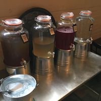 Daily iced tea “bar”  at Pharm Table in San Antonio